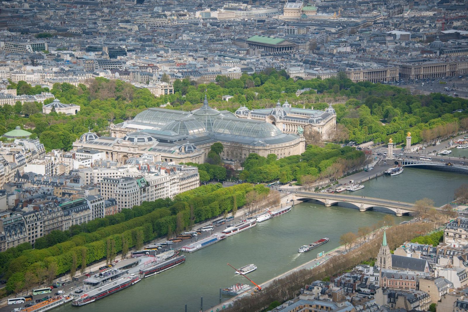 Impressionist gardens along the Seine River in spring