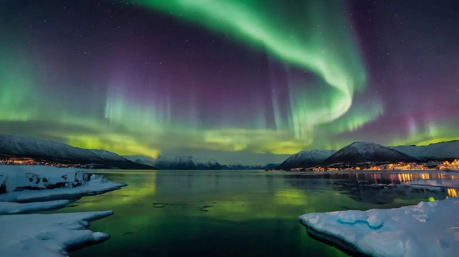 A stunning display of the Northern Lights illuminating the night sky over a remote Icelandic landscape