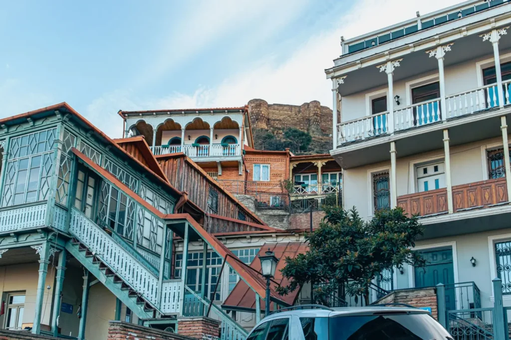 Tbilisi's old town with its wooden balconies and Orthodox churches